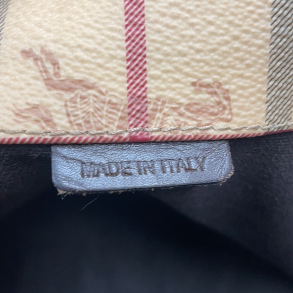 BURBERRY HAYMARKET CHECK  LEATHER/PVC TOTE WITH REMOVEABLE POUCH FINAL SALE - Picture 15 of 16